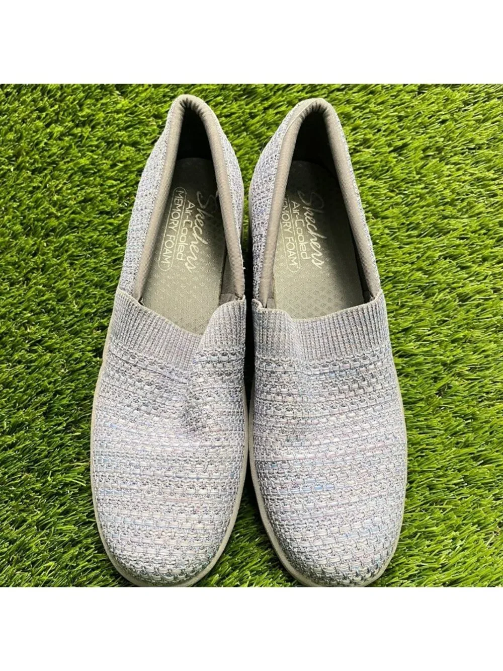 Skechers Arch Fit Laguna Adore Her Womens Size 8.5 Gray Casual Wedge Pump Shoes